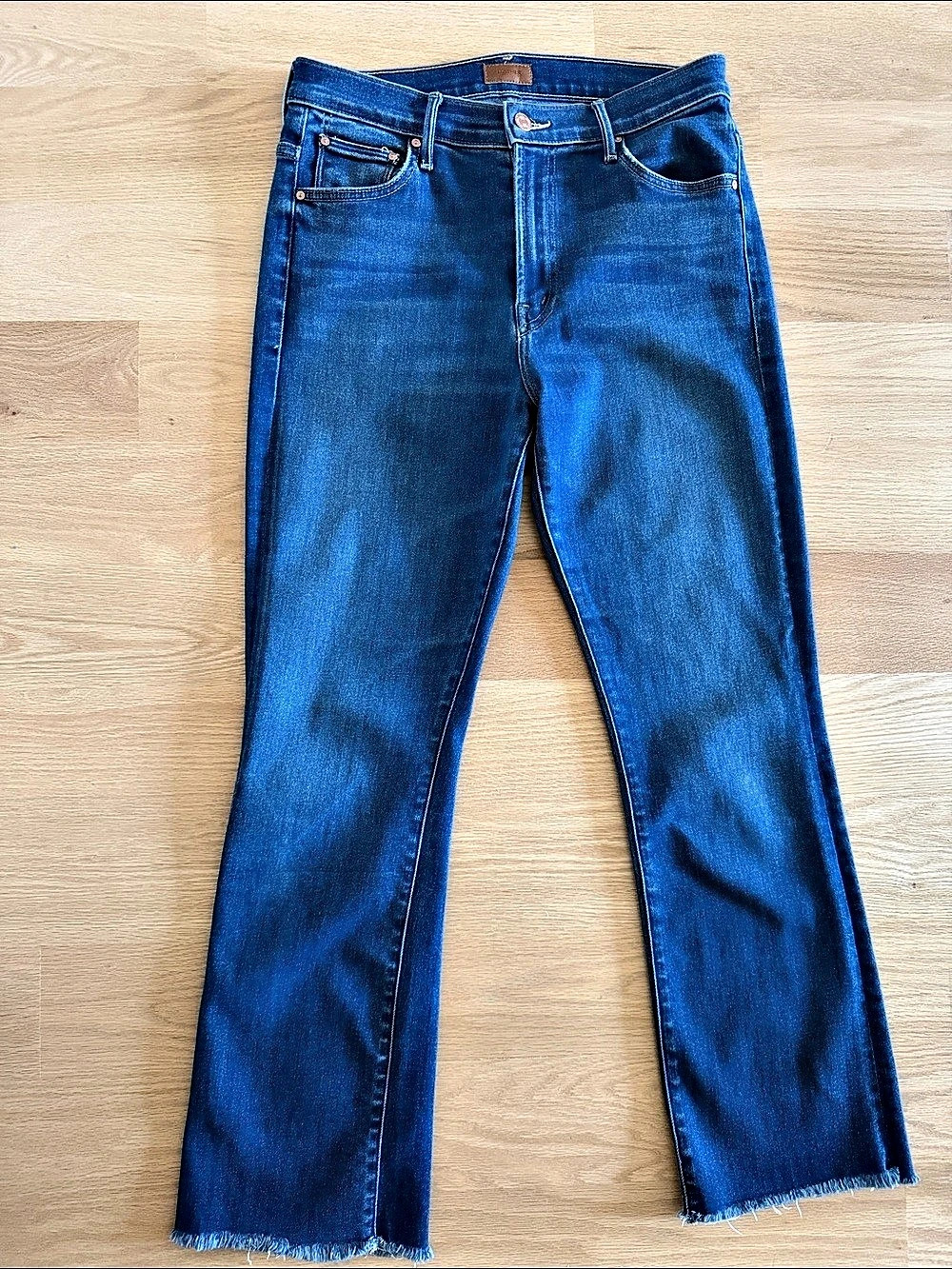 Mother The Insider Ankle Fray Ankle Fray Blue Jeans